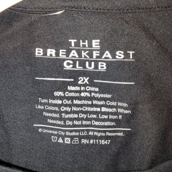 Breakfast Club Tee 2x Lot 2 NEW T Shirt 18 20 Black Silver Glitter White Warhol - Picture 5 of 13